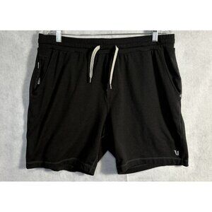 VUORI Men Short Athletic Ponto Sz M/L Black‎ Performance Gym Lounge Casual 44-10
